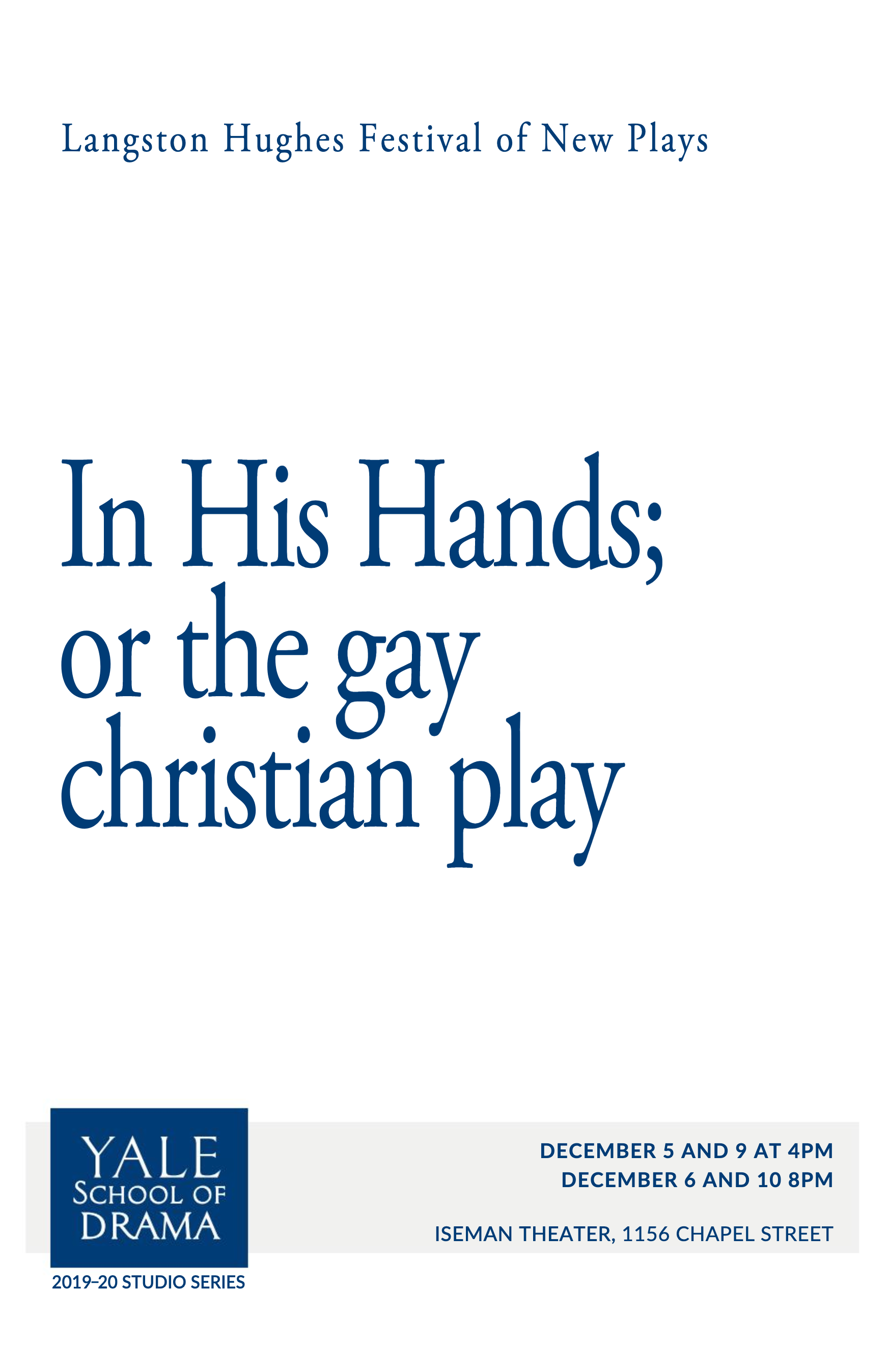 In His Hands; or the gay christian play